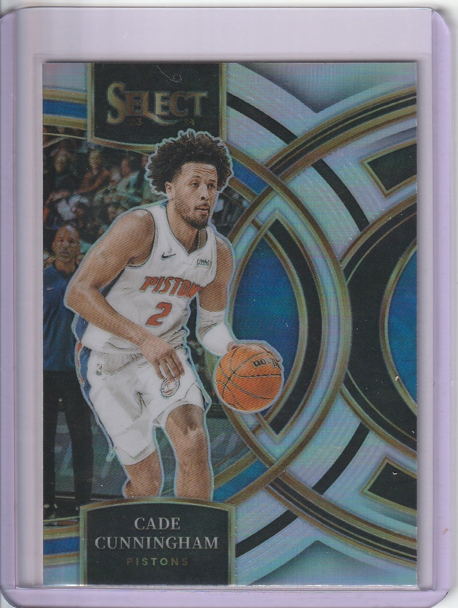 2023-24 Panini Select Basketball - Cade Cunningham 'Premier Level' Silver Prizm Holo
