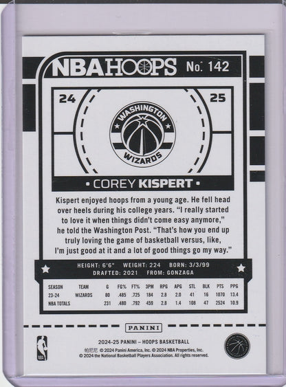 2024-25 Panini Hoops Basketball - Corey Kispert 'Blue Explosion' /59