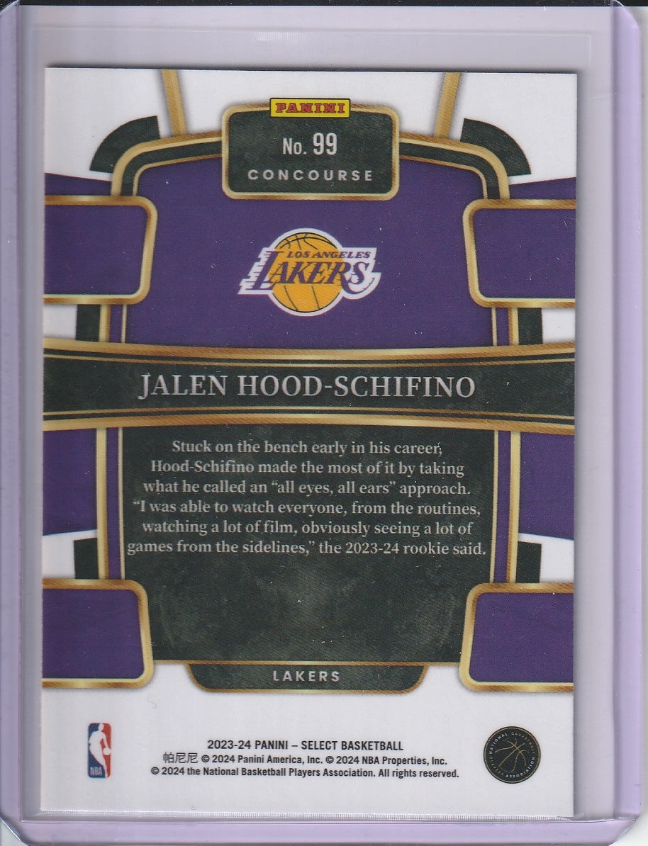2023-24 Panini Select Basketball - Jalen Hood-Schifino RC Rookie