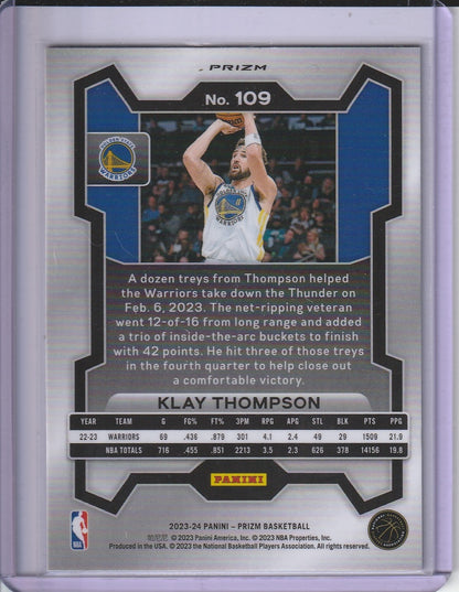 2023-24 Panini Prizm Basketball - Klay Thompson 'Red, White, Blue'