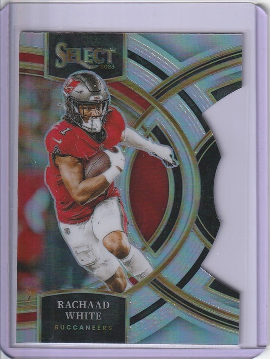 2023 Panini Select Football - Rachaad White 'Premier' Silver Prizm Die Cut