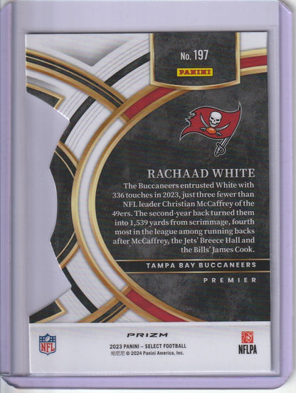 2023 Panini Select Football - Rachaad White 'Premier' Silver Prizm Die Cut