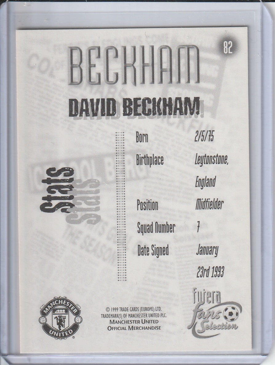 1999 Futera - David Beckham 'Fans Selection'