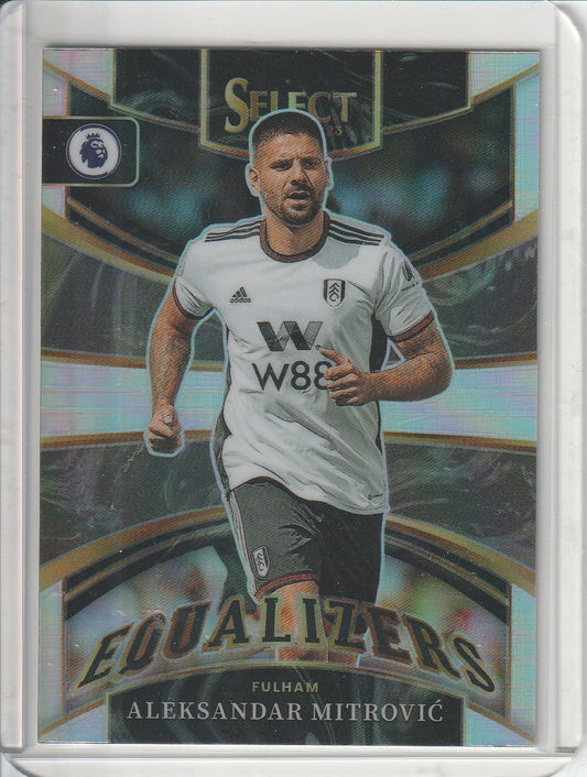 2022-23 Panini Select Premier League Soccer - Aleksandar Mitrovic 'Equalizers' Silver Prizm