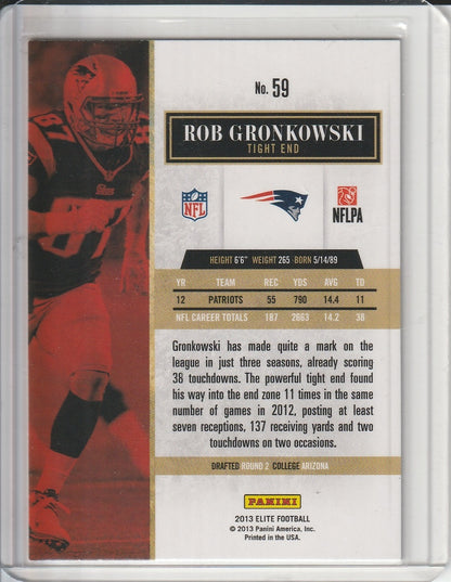 2013 Panini Elite Football - Rob Gronkowski