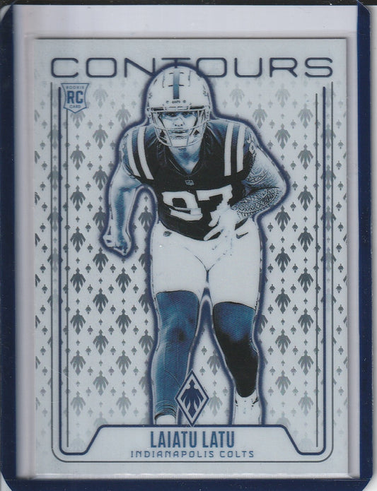 2024 Panini Phoenix Football - Laiatu Latu 'Contours' RC Rookie