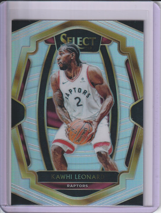 2018-19 Panini Select Basketball - Kawhi Leonard 'Premier Level' Silver Prizm Holo