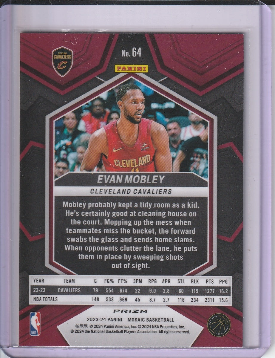 2023-24 Panini Mosaic Basketball - Evan Mobley 'Green Prizm'