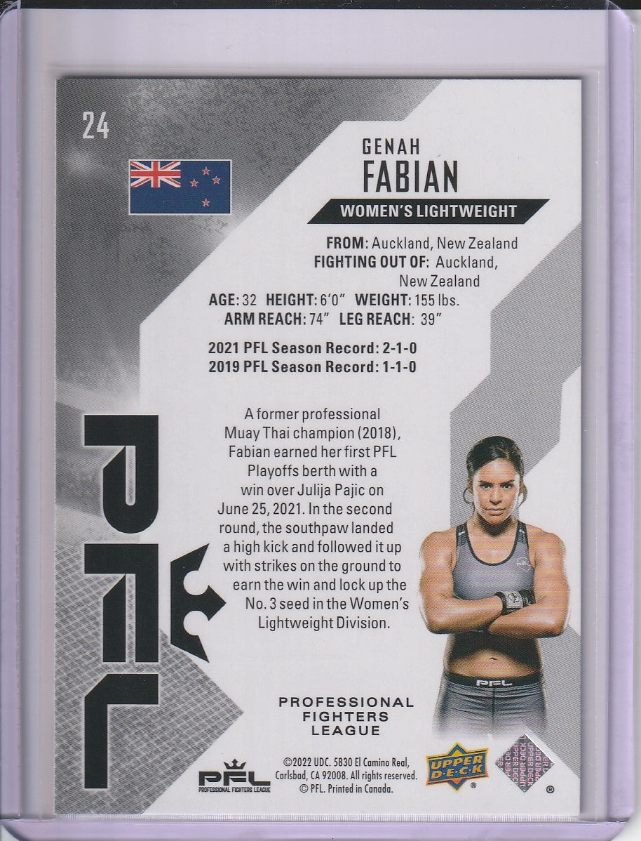 2022 Upper Deck PFL - Genah Fabian