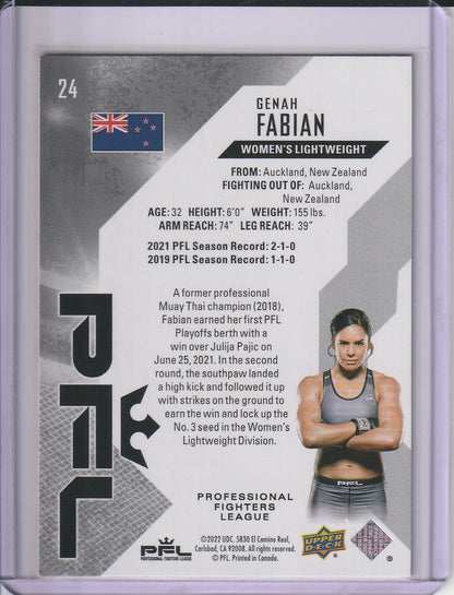 2022 Upper Deck PFL - Genah Fabian
