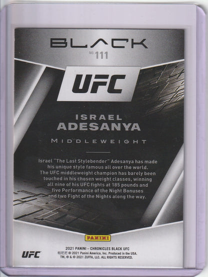 2021 Panini Chronicles Black UFC - Israel Adesanya