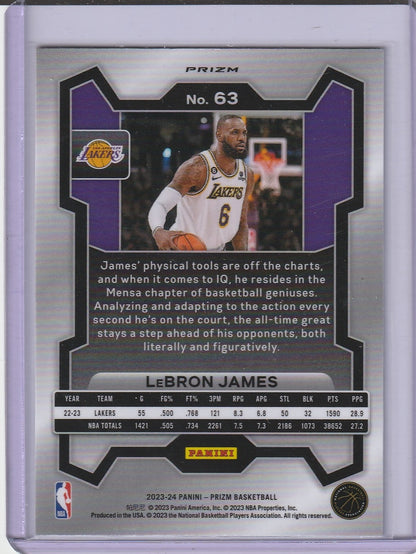 2023-24 Panini Prizm Basketball - LeBron James 'Red, White, Blue'