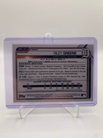 2021 Bowman Chrome Draft - Riley Greene ‘Refractor’