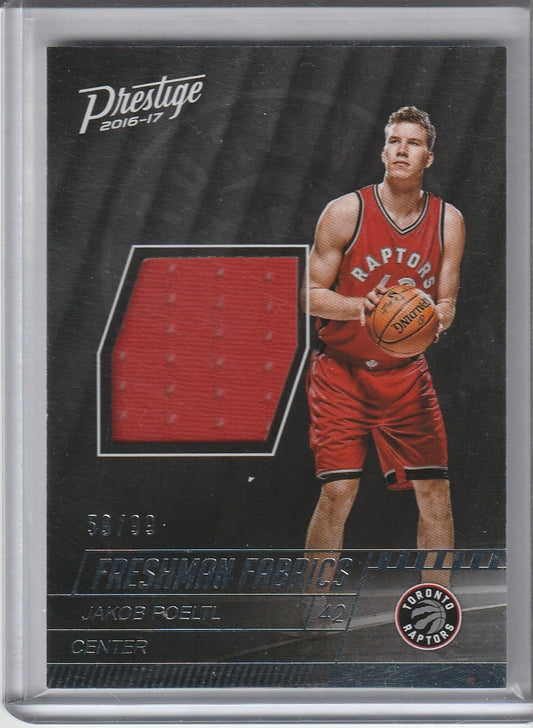 2016-17 Panini Prestige Basketball - Jakob Poeltl 'Freshman Fabrics' /99 *Player Worn*