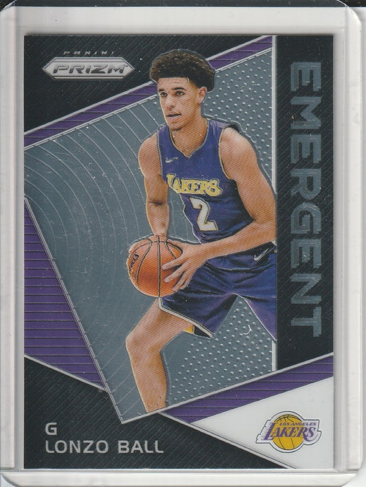 2017-18 Panini Prizm Basketball - Lonzo Ball 'Emergent' RC Rookie
