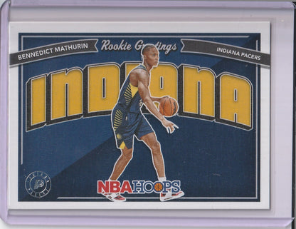 2022-23 Panini Hoops Basketball - Bennedict Mathurin 'Rookie Greetings' RC