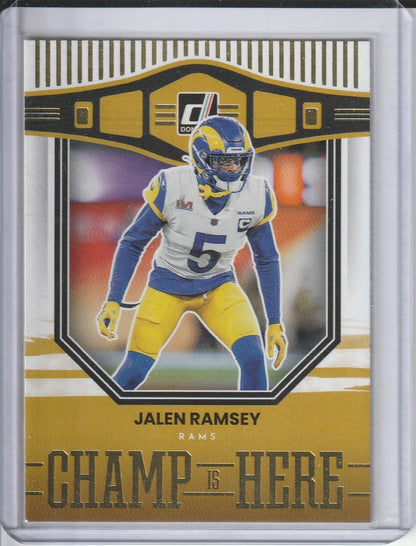 2022 Panini Donruss Football - Jalen Ramsey 'Champ Is Here'