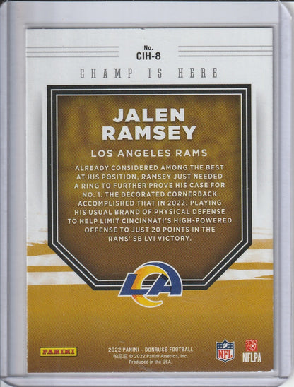 2022 Panini Donruss Football - Jalen Ramsey 'Champ Is Here'