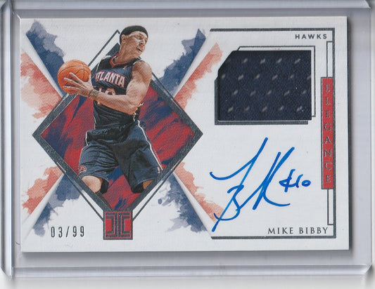 2019-20 Panini Impeccable Basketball - Mike Bibby Game-Worn Jersey, On-Card Auto /99