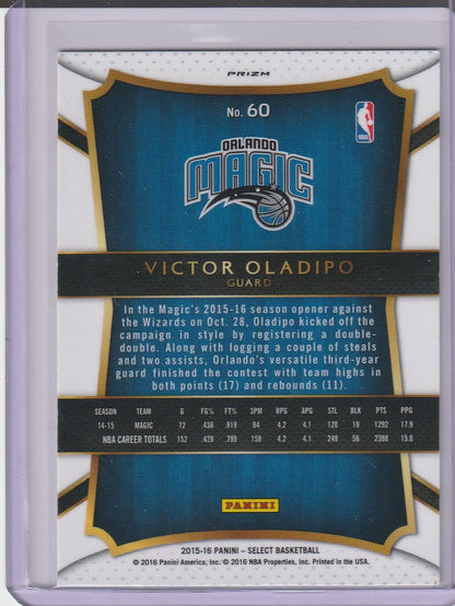 2015-16 Panini Select Basketball - Victor Oladipo 'Silver Prizm' Holo