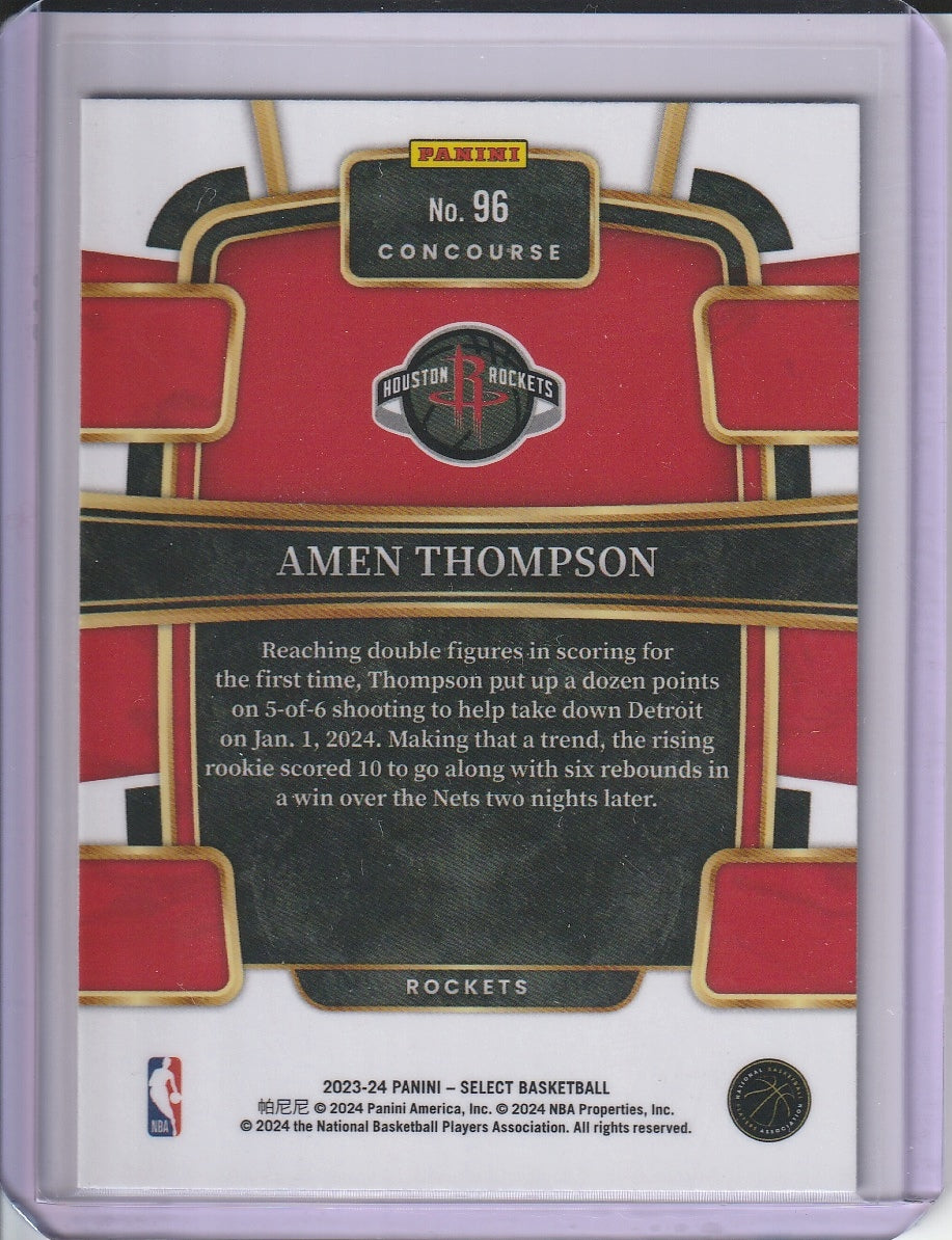2023-24 Panini Select Basketball - Amen Thompson RC Rookie
