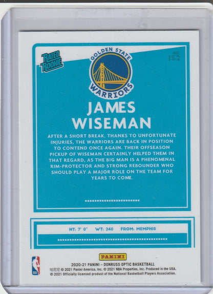 2020-21 Panini Donruss Optic Basketball - James Wiseman 'Rated Rookie'