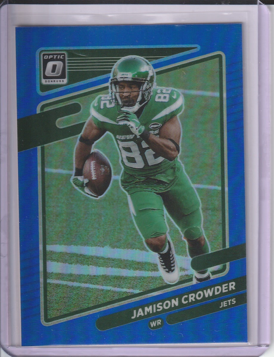 2021 Panini Donruss Optic Football - Jamison Crowder 'Blue Prizm Holo' /179