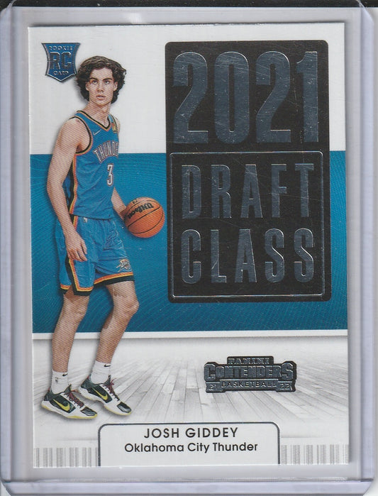 2021-22 Panini Contenders Basketball - Josh Giddey '2021 Draft Class' RC Rookie
