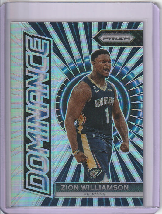2023-24 Panini Prizm Basketball - Zion Williamson 'Dominance' Silver Prizm Holo