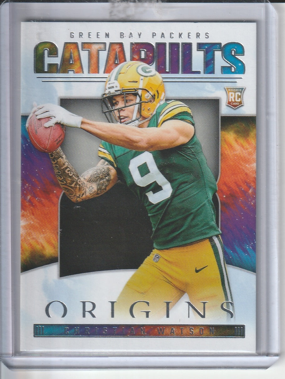 2022 Panini Origins Football - Christian Watson 'Catapults' RC Rookie
