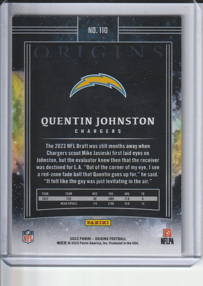 2023 Panini Origins Football - Quentin Johnston RC Rookie