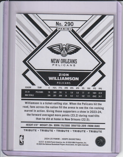 2024-25 Panini Hoops Basketball - Zion Williamson 'Tribute'