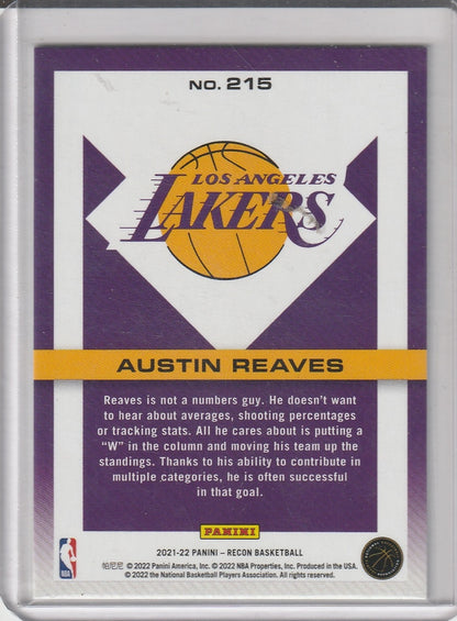 2021-22 Panini Recon Basketball - Austin Reaves RC Rookie