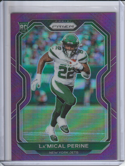 2020 Panini Prizm Football - La'Mical Perine 'Purple Prizm' RC Rookie /125