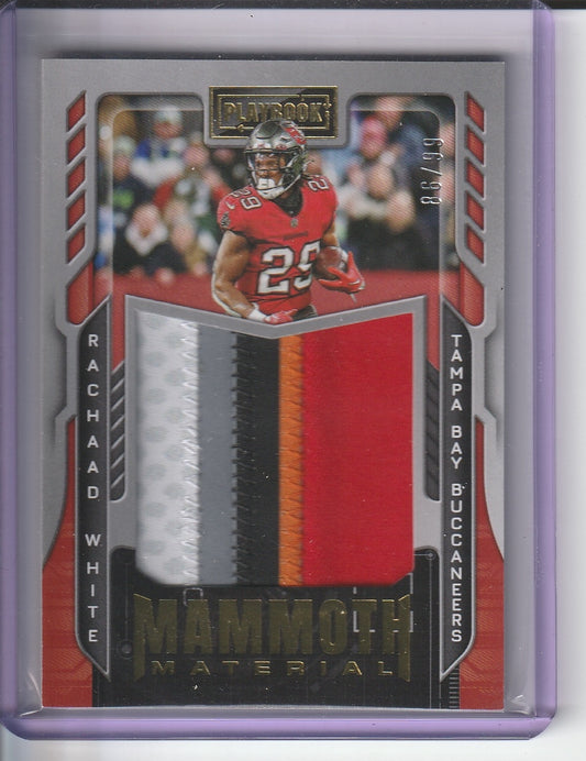 2022 Panini Playbook Football - Rachaad White 'Mammoth Material' 5 Colour Patch /99