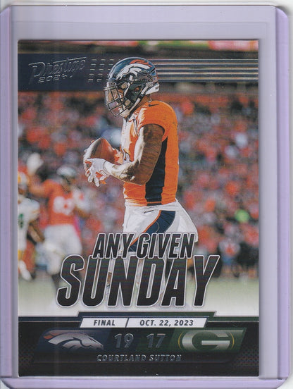 2024 Panini Prestige Football - Courtland Sutton 'Any Given Sunday'