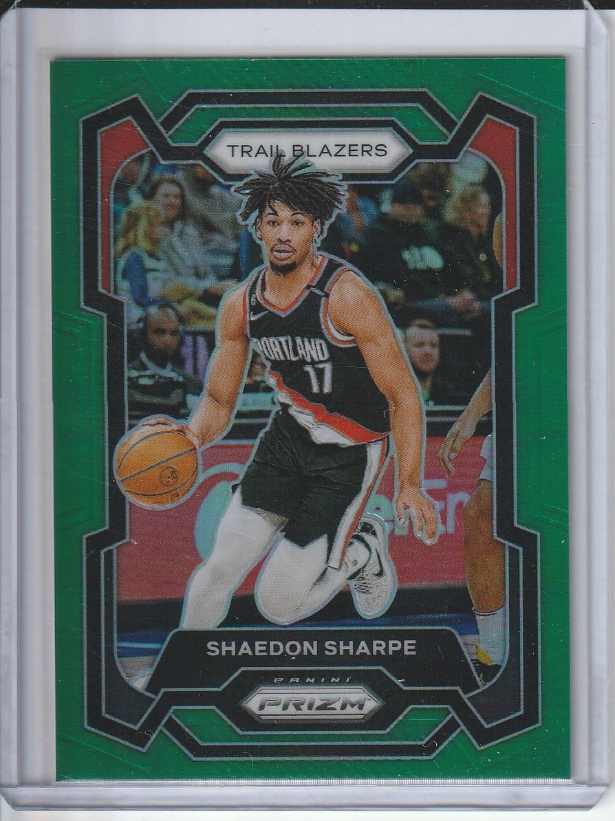 2023-24 Panini Prizm Basketball - Shaedon Sharpe 'Green Prizm'