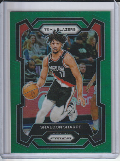 2023-24 Panini Prizm Basketball - Shaedon Sharpe 'Green Prizm'