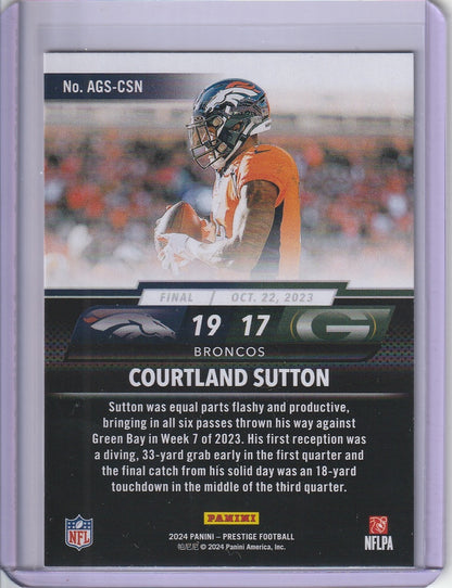 2024 Panini Prestige Football - Courtland Sutton 'Any Given Sunday'