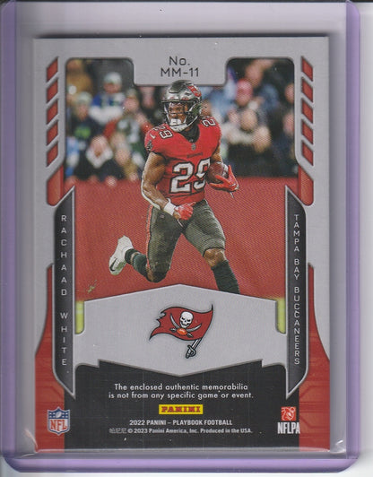 2022 Panini Playbook Football - Rachaad White 'Mammoth Material' 5 Colour Patch /99