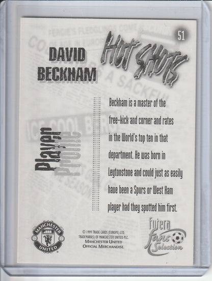 1999 Futera - David Beckham 'Hot Shots' Fan Selection