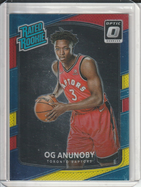 2017-18 Panini Donruss Optic Basketball - OG Anunoby 'Rated Rookie' Red and Yellow RC Rookie