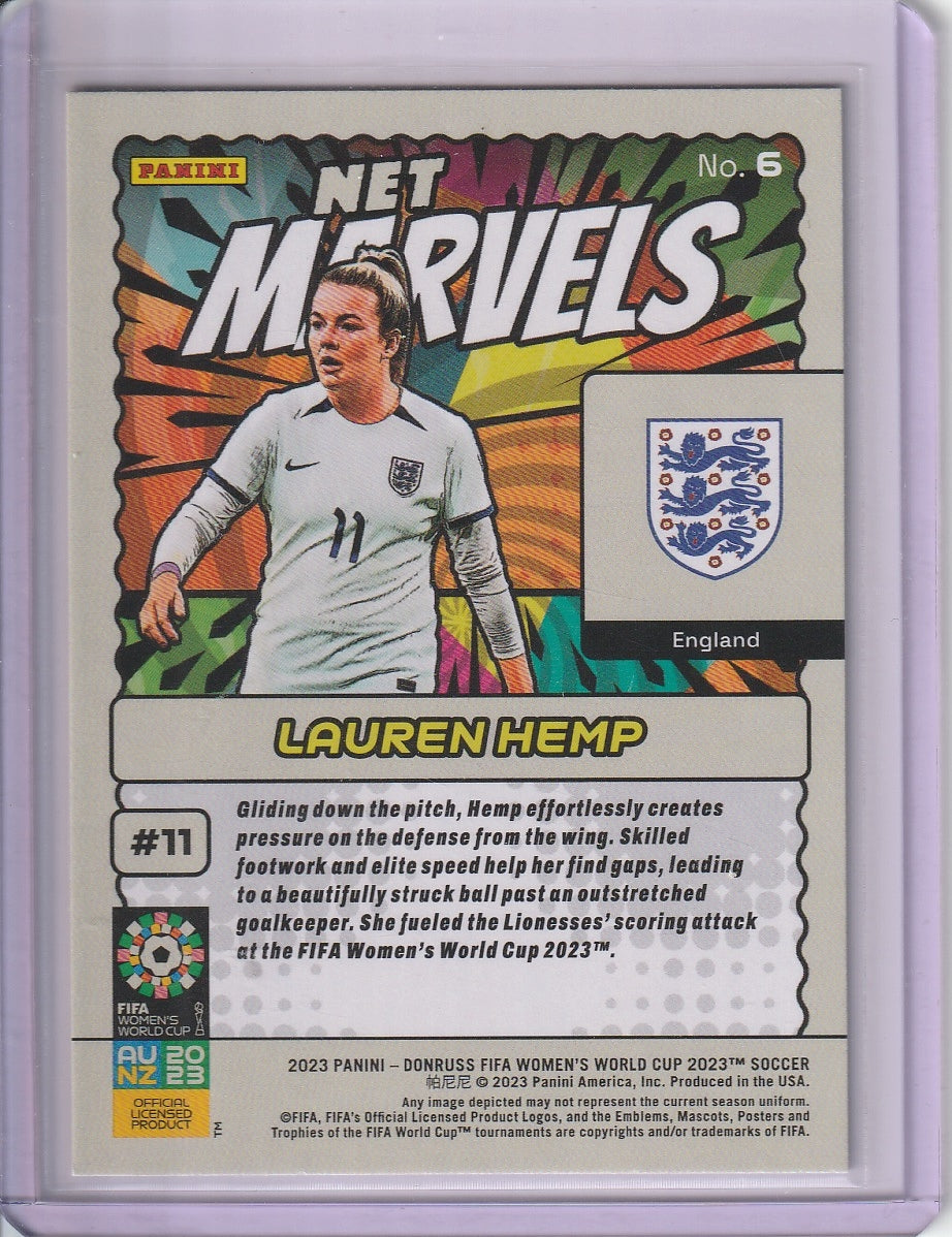 2023 Panini Donruss Fifa Womens World Cup 2023 - Lauren Hemp 'Net Marvels' RC Rookie