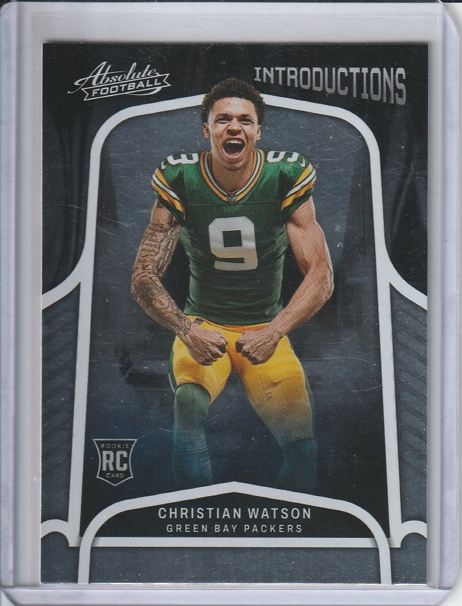 2022 Panini Absolute Football - Christian Watson 'Introductions' RC Rookie