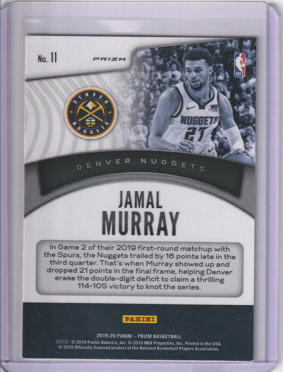 2019-20 Panini Prizm Basketball - Jamal Murray 'Dominance' Silver Prizm Holo