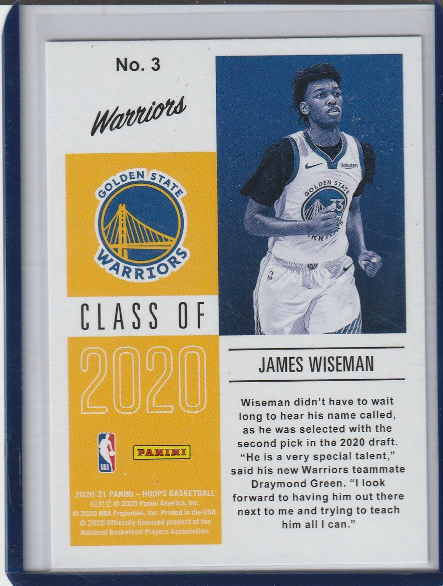 2020-21 Panini Hoops Basketball - James Wiseman 'Class of 2020' Rookie