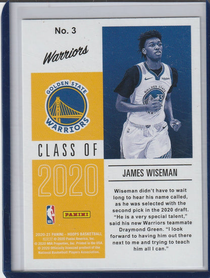 2020-21 Panini Hoops Basketball - James Wiseman 'Class of 2020' Rookie