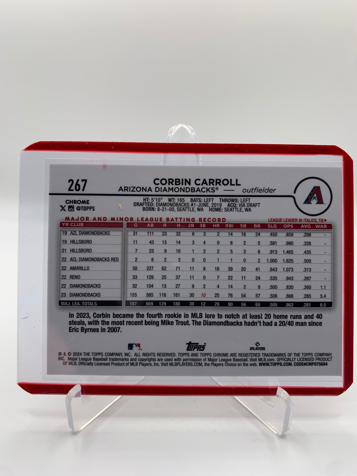 2024 Topps Chrome MLB - Corbin Carroll ‘Xfractor’