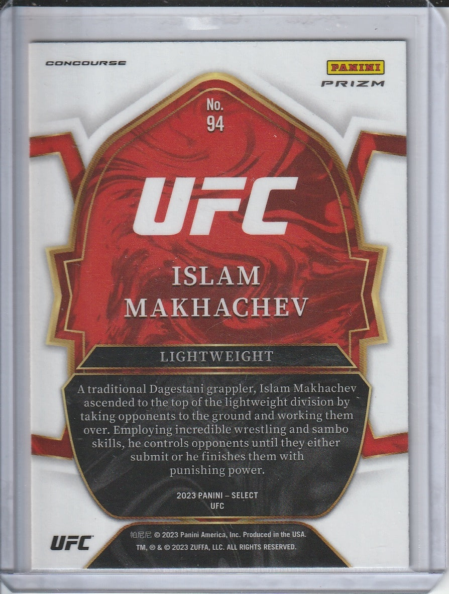 2023 Panini Select UFC - Islam Makhachev 'Concourse' Silver Prizm