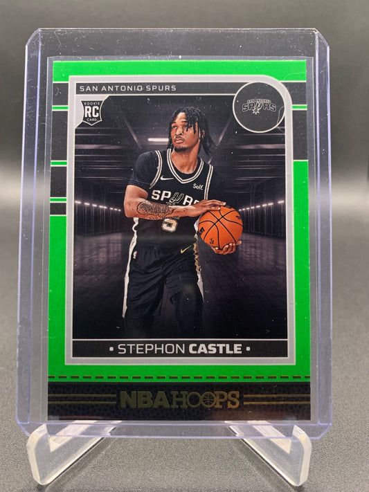 2024-25 Panini Hoops Basketball - Stephon Castle ‘Neon Green’ RC Rookie